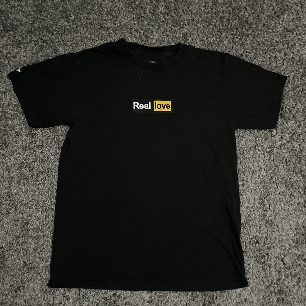 Real‎ Love Phub Logo Men's Black t Shirt Size Small S Made In Paradise